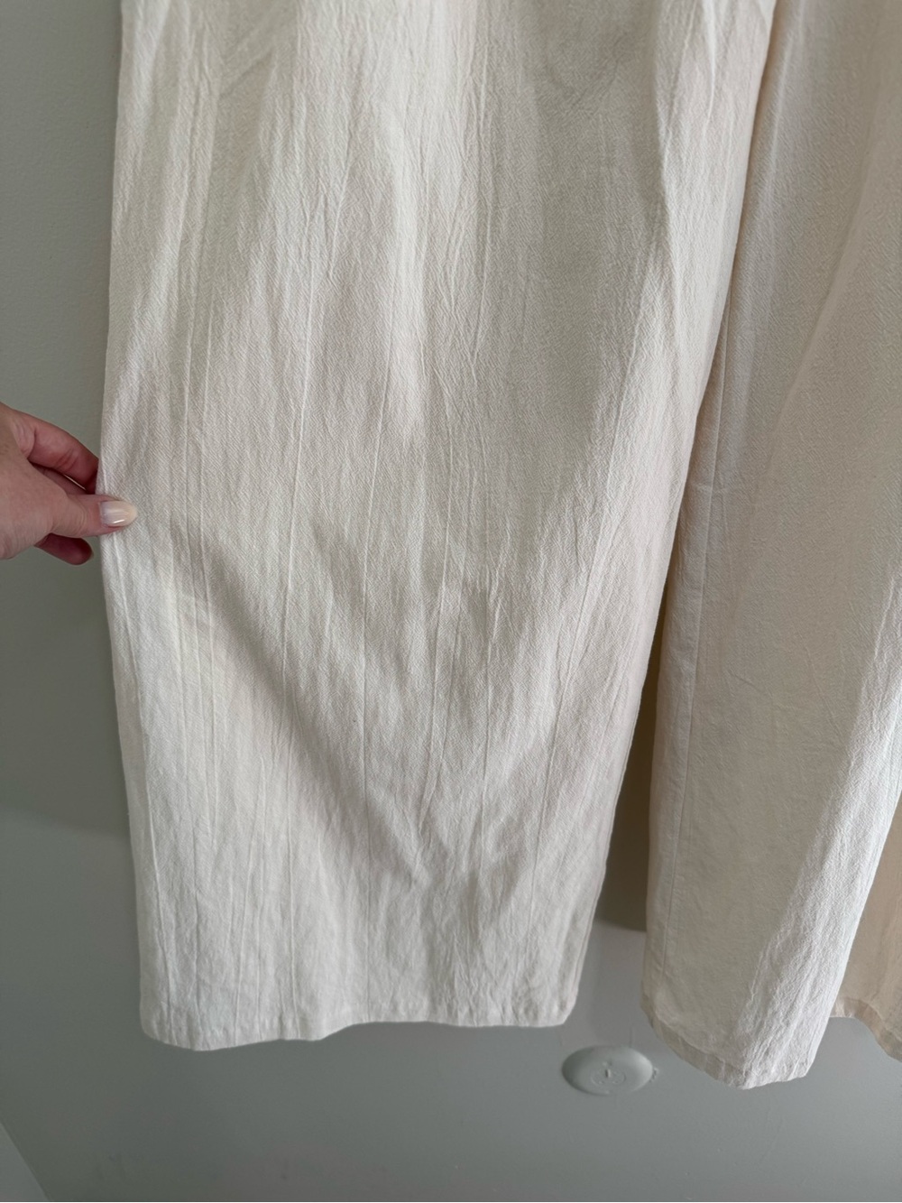Altar'd State NWT Cream Wide Leg Cotton Trousers - Picture 2 of 6